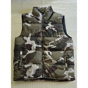 Old Navy Sz S Mens Puffer Camo Vest Great Condition Outerwear Any Weather